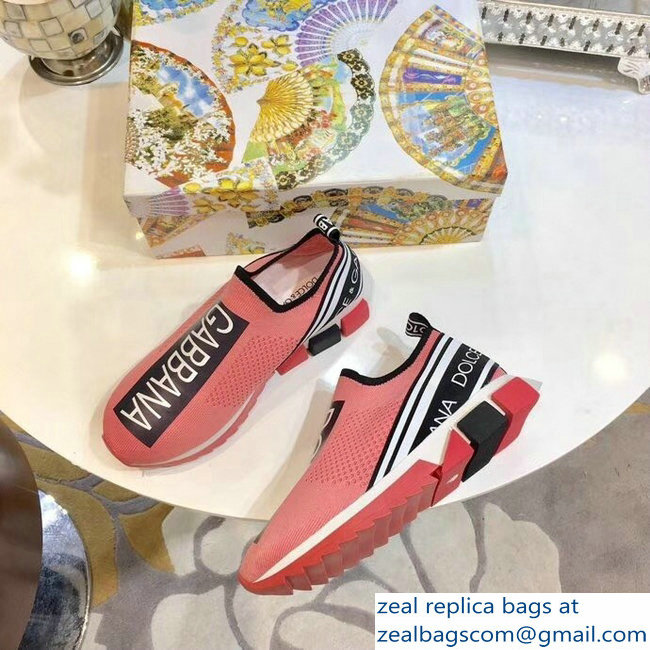 Dolce  &  Gabbana Branded Sorrento Lovers Sneakers Pink 2018